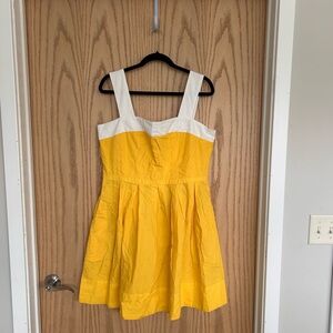 Gap Square Neck Yellow Sundress